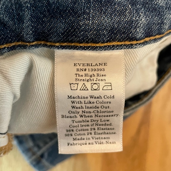 Everlane High Rise Straight Jeans. Size 25 Ankle - Picture 7 of 7